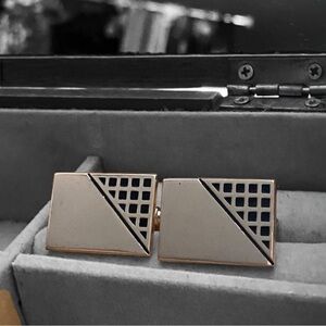 Hickok silver tone Cufflinks vintage